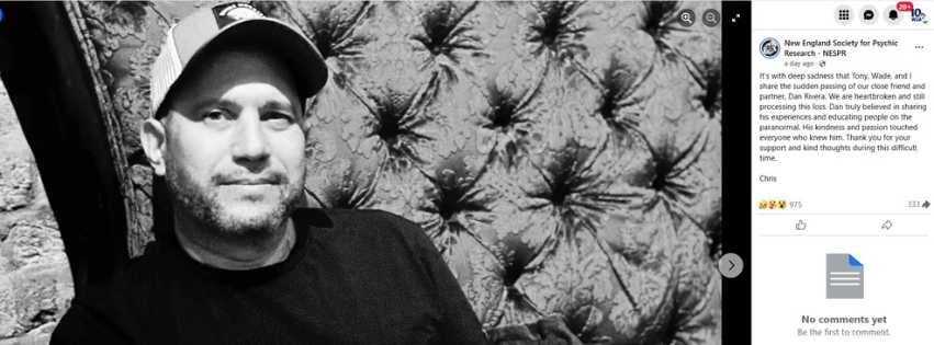 Paranormal Investigator Dan Rivera Dies Suddenly While Touring with Infamous Annabelle Doll in Gettysburg