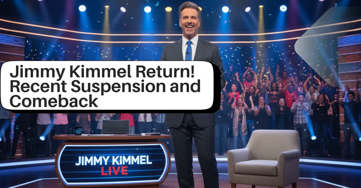 When Will Jimmy Kimmel Return? A Look at His Recent Suspension and Comeback